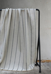Ronja Black - Curtain fabric with Black stripes