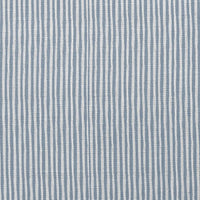 Maisa Blue Grey - Linen curtain fabric, Blue stripes