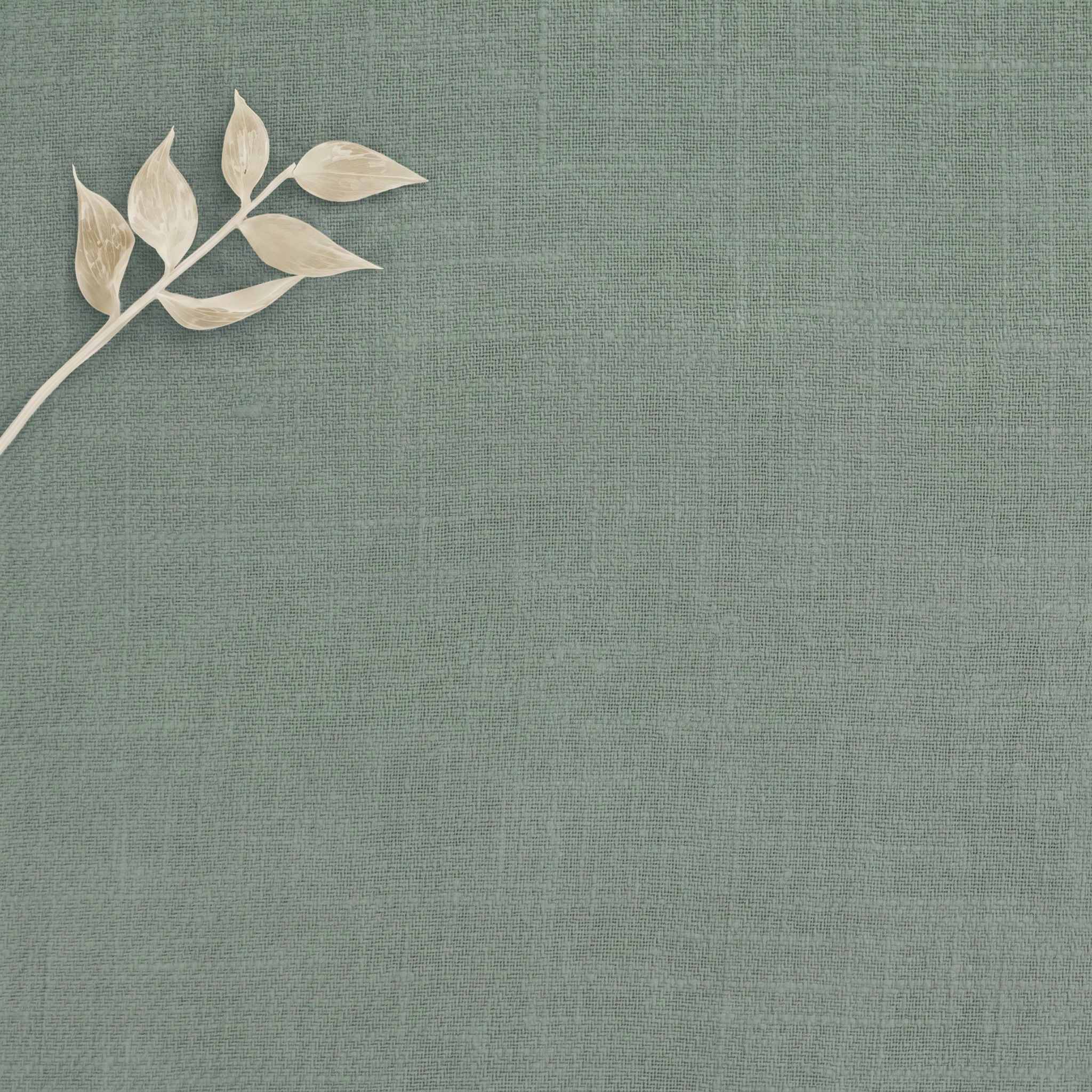 Blue Linen Cotton fabric. Very soft. Enni Dusty Aqua by Ada & Ina