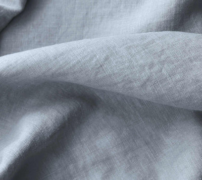 Blue 100% Linen Fabric. Bea Beau Blue by Ada & Ina Fabrics