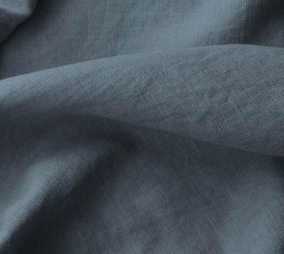 Blue 100% Linen Fabric. Bea Blue Haze by Ada & Ina Fabrics