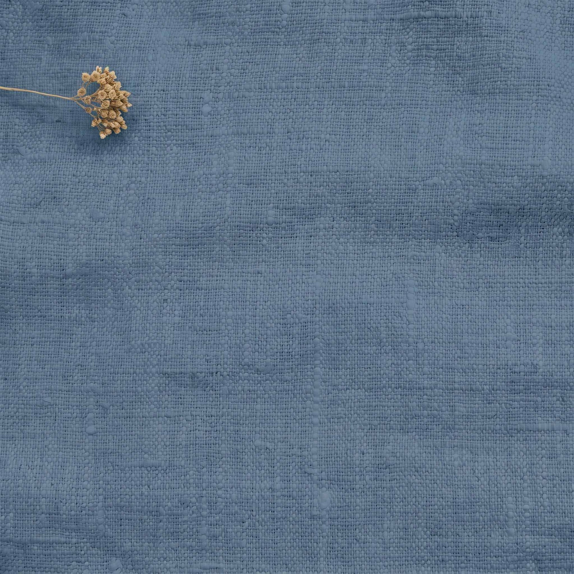 Blue Linen fabric - pre-washed 100% linen. Bianco Persian Blue by Ada & Ina.