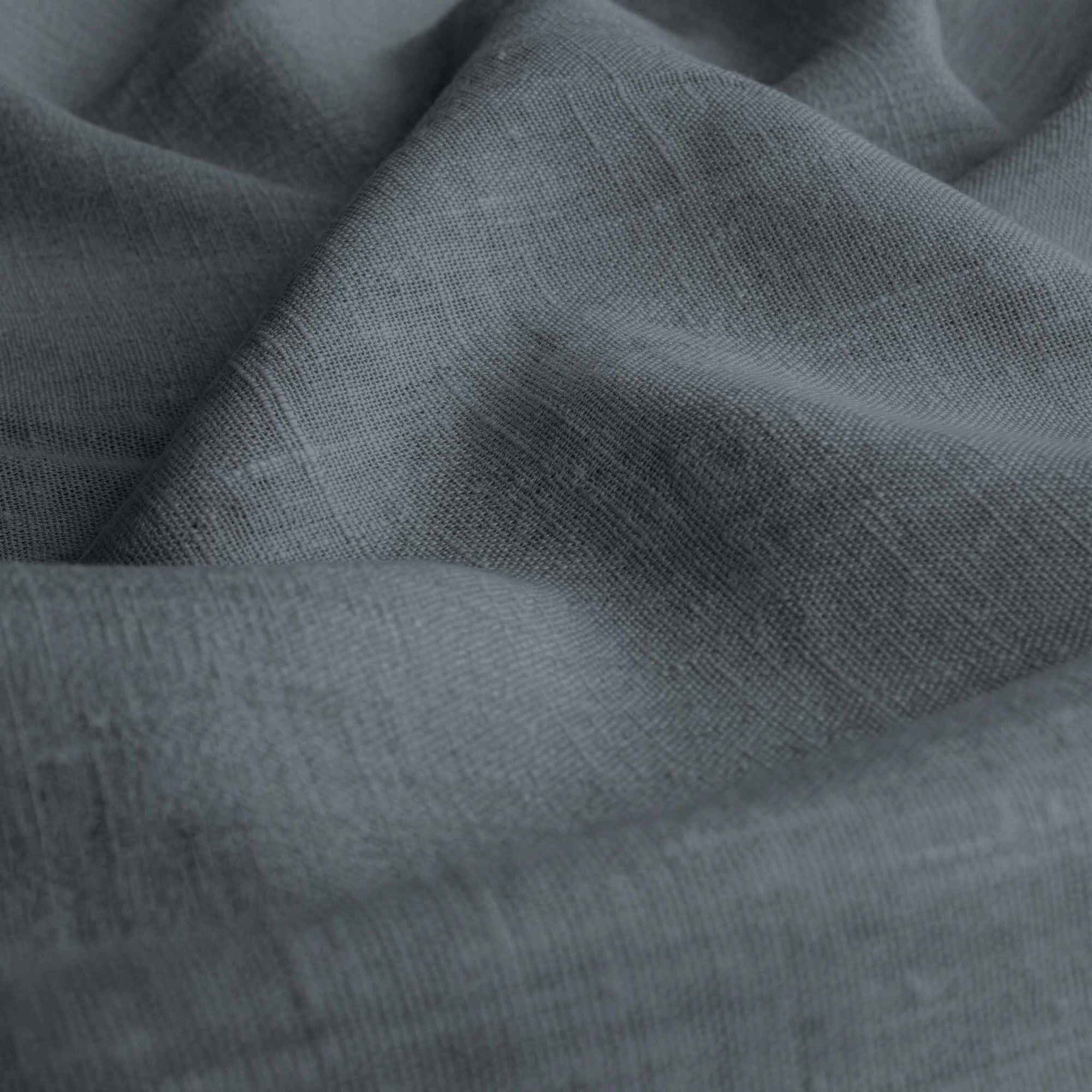 Blue Linen fabric - pre-washed 100% linen curtain fabric. Bianco Foggy Blue by Ada & Ina.