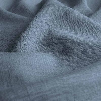 Blue Linen fabric - pre-washed 100% linen curtain fabric. Bianco Persian Blue by Ada & Ina.