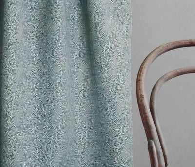 Erica Blue Stone - Curtain fabric with Blue abstract print