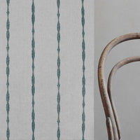 Irina Blue Stone - Curtain fabric with Blue abstract print