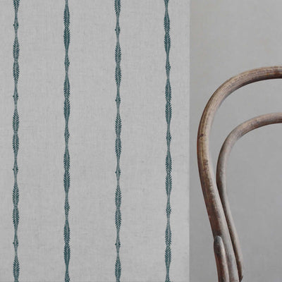 Irina Blue Stone - Curtain fabric with Blue abstract print