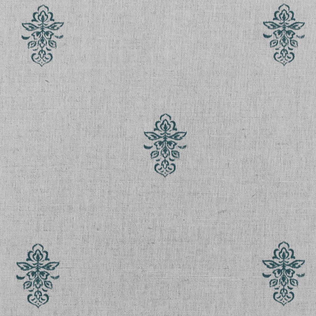 Lisana NAT Blue Stone - Curtain fabric with Light Blue abstract print