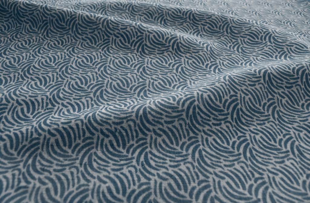 Malena Blue Stone - Blue patterned fabric