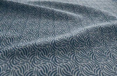 Malena Blue Stone - Blue patterned fabric