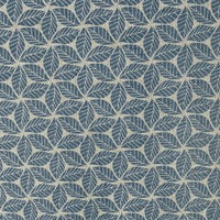 Saana Blue Stone - Curtain fabric, abstract Blue geometric pattern