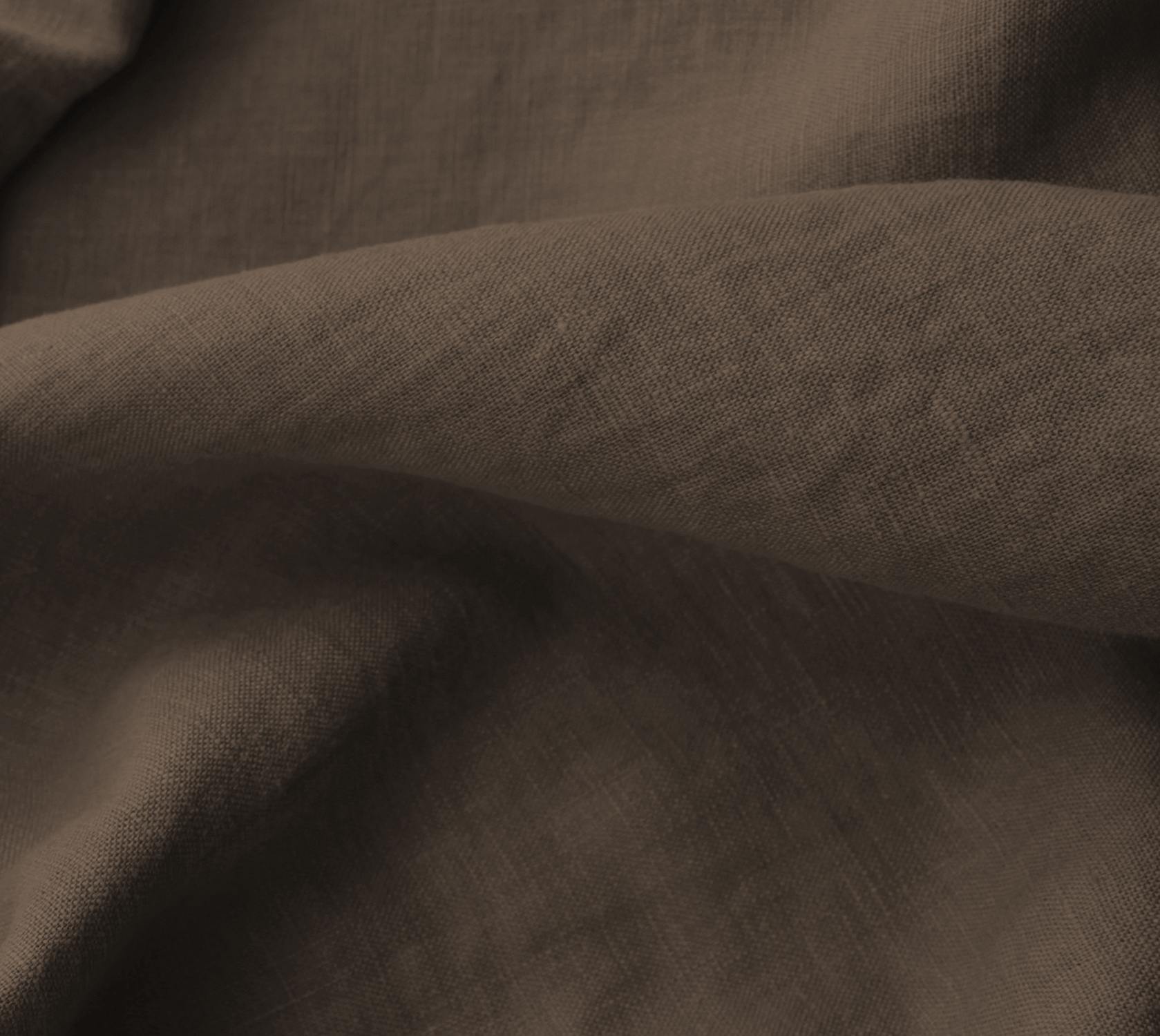 Brown 100% Linen Fabric. Bea Chestnut by Ada & Ina Fabrics