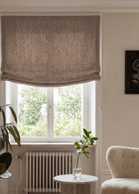 Brown 100% Linen Relaxed blind. Bea Chestnut by Ada & Ina