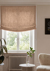 Brown 100% Linen Relaxed blind. Beata Caramel by Ada & Ina