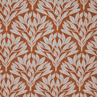 Birna Terracotta - Curtain fabric with Orange botanical print