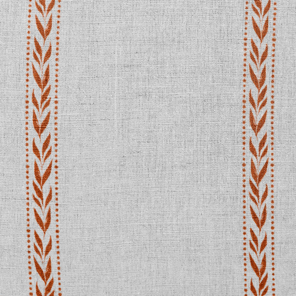 Helena-NAT Burnt Orange  - Curtain fabric with Orange pattern print