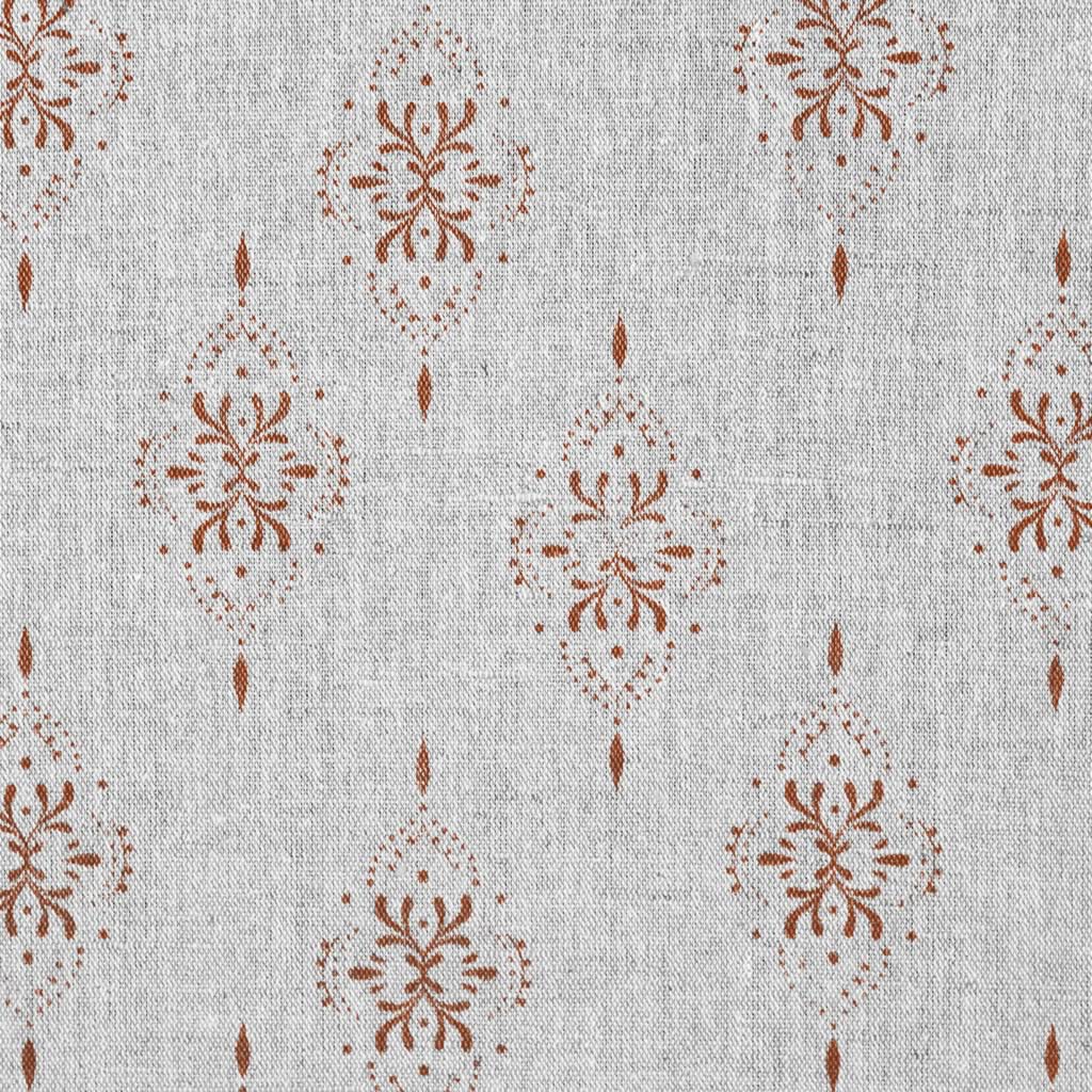 Iiris Burnt Orange - Curtain fabric with Orange abstract print