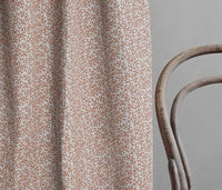 Phila Burnt Orange  - Curtain fabric with Orange botanical print