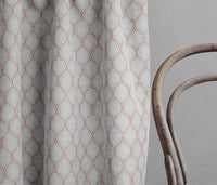 Sara-NAT Burnt Orange - Curtain fabric with Orange abstract print