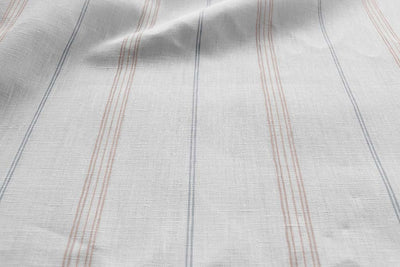 Elise New Blush-WHT - vertical two tone striped fabric.
