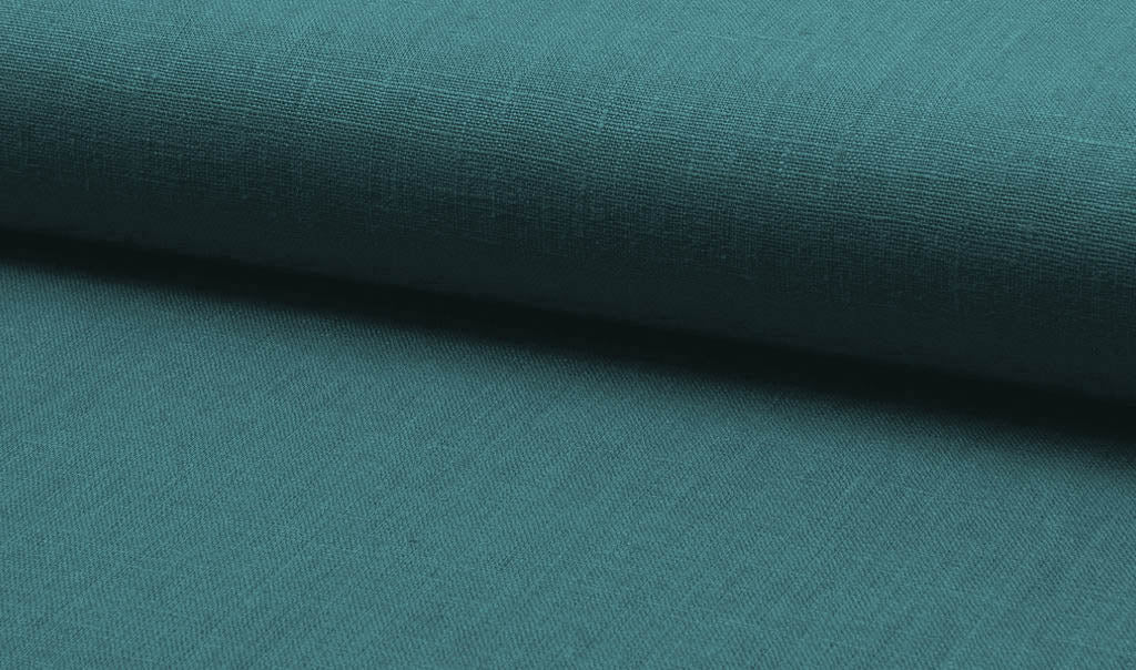 Linnea Capri Blue - Linen Fabric