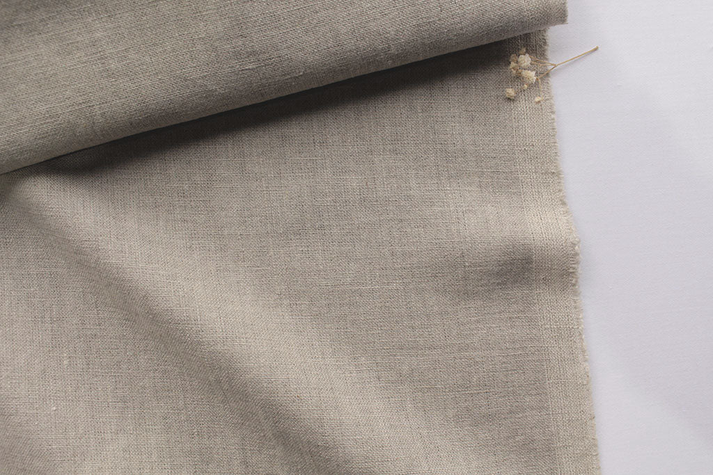 Carita Natural 300cm - Double width linen fabric, weave structure