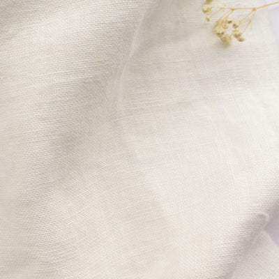 Carita Off-White 300cm - Double width White linen fabric
