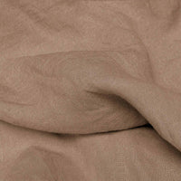 Cashmir brown Linen Fabric - close-up. Mariana Cashmir by Ada & Ina