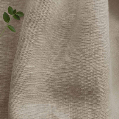 Chalk 100% Linen Fabric - close-up. Bea Chalk by Ada & Ina Fabrics