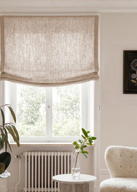 Chalk 100% Linen Relaxed blind. Bea Chalk by Ada & Ina