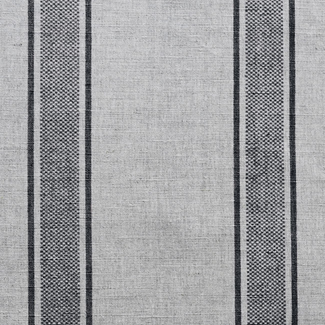 Bella Charcoal - Stripe Curtain fabric with Dark Grey stripes for French Striped Curtains