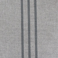 Telma Charcoal - Curtain fabric with Dark Grey stripes