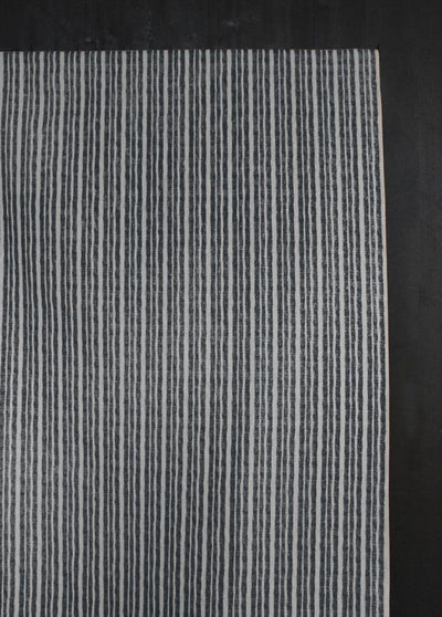 Lydia Charcoal - Grey striped fabric