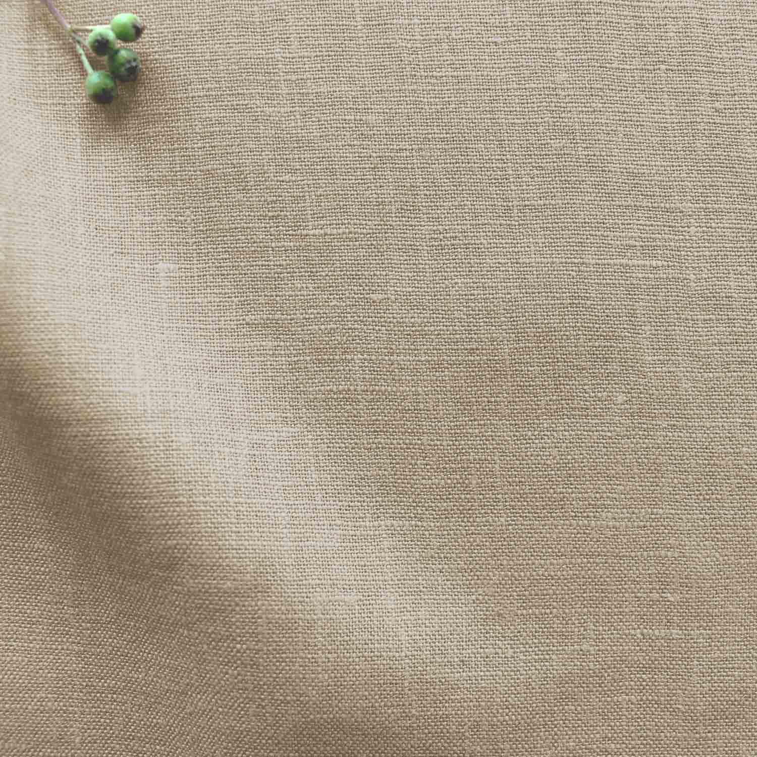 Beige / Brown Linen Fabric by the metre. 100% Linen - Charlotte Sandshell