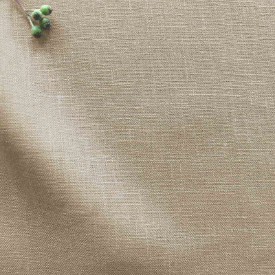 Beige / Brown Linen Fabric by the metre. 100% Linen - Charlotte Sandshell