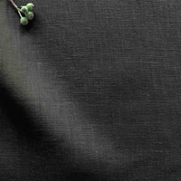 Black Linen Fabric by the metre. 100% Linen - Charlotte Noir
