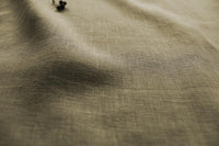 Muted Green 100% Linen Fabric - close-up - Charlotte Forest