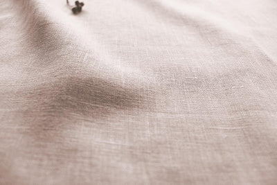 Pale Pink 100% Linen Fabric - close-up - Charlotte Powder Pink