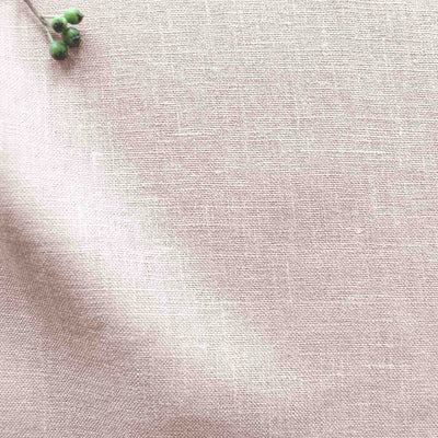 Pale Pink Linen Fabric by the metre. 100% Linen - Charlotte Powder Pink