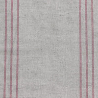 Telma Cherry - Linen Cotton Fabric with Red stripes