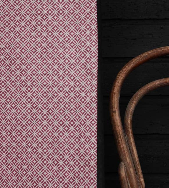 Nella Chery- Fabric for curtains printed with Red 