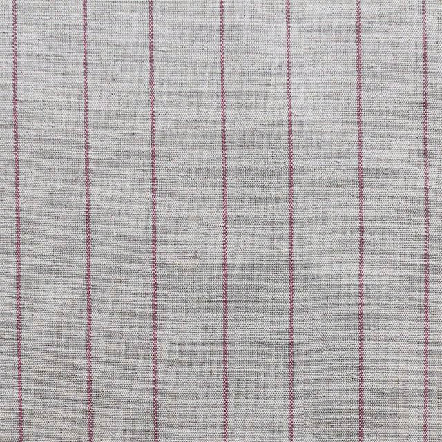Solveig Cherry - Curtain fabric with red stripes