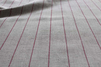 Solveig Cherry - Curtain fabric with red stripes