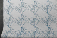 Chervil Blue Stone, Natural fabric with Blue print, repeat