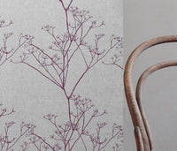 Chervil Grape Linen Bed Valance