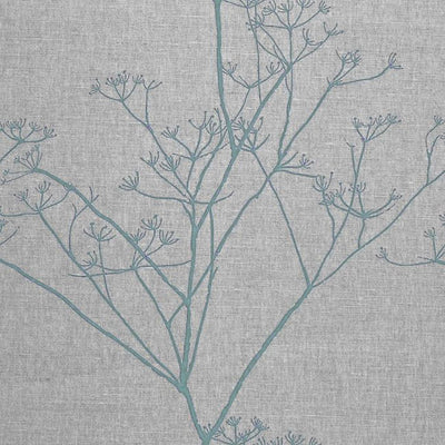 Chervil Jade Mist - Natural fabric with Green-Blue floral print