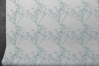 Chervil Jade Mist - Natural fabric with Green-Blue floral print