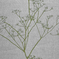 Chervil Leaf, Natural fabric with Green print