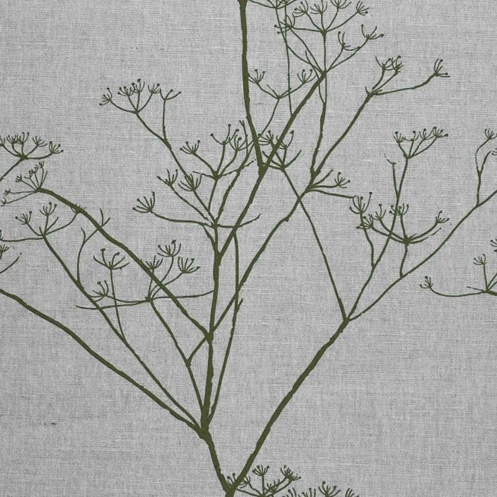 Chervil Sea Weed - Natural fabric with Green floral print