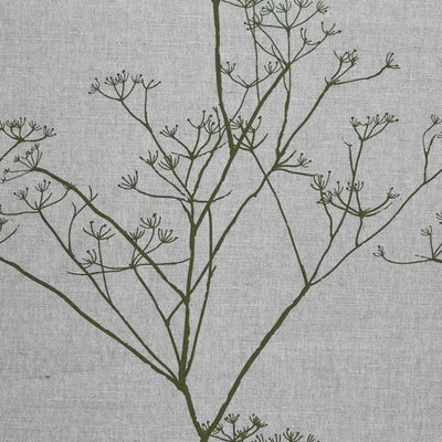 Chervil Sea Weed - Natural fabric with Green floral print